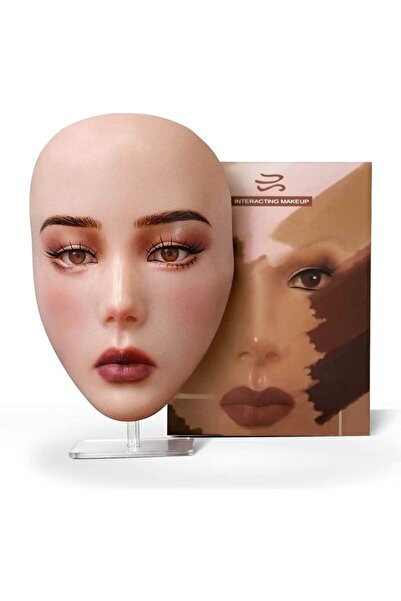 EXCEFORE 3D Makeup Practice Board - Silicone Face Mannequin for Beginner's Ey...