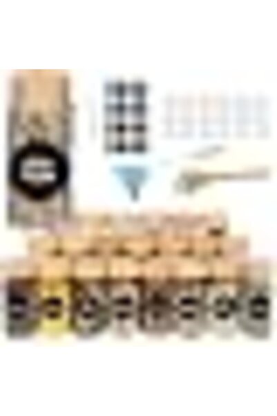 Generic EOGILY 24 Glass Spice Jars with Labels, 4oz Empty Square Spice Contai...