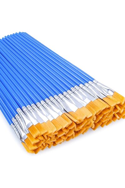 Generic 50 Pcs Flat Paint Brushes for Touch Up