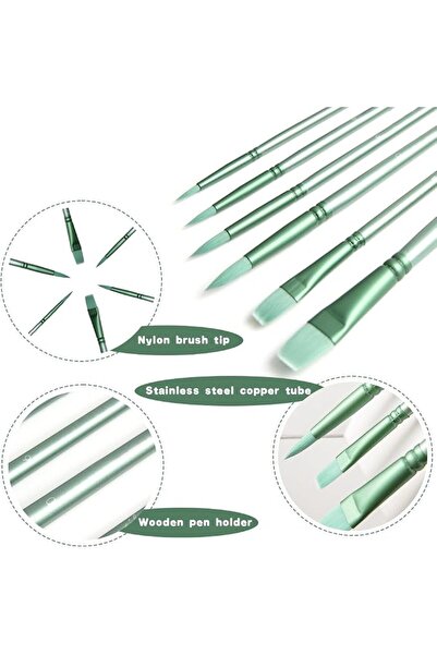 Generic All Purpose Oil Watercolor Painting Beginner Kits (6, Green)