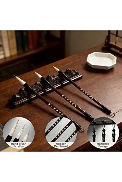 Generic Water Writing Cloth Paper, Chinese Calligraphy Brushes and Water Dish...