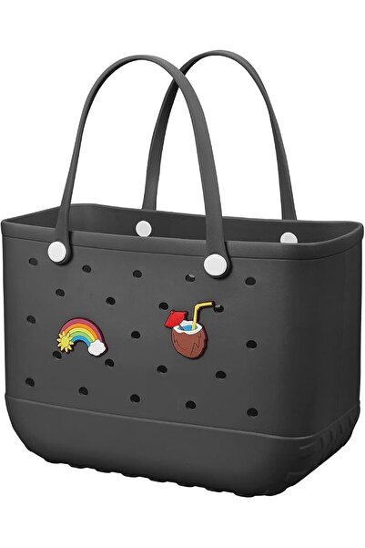 GENERAL Beach Bag Rubber Tote Bag - Waterproof Travel Bag for Women Washable ...