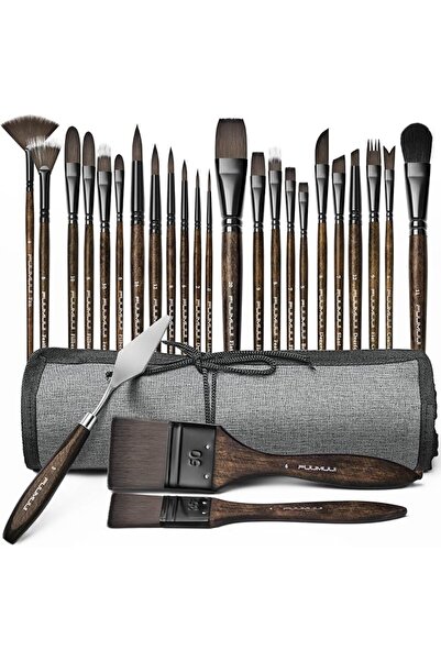 Generic Fuumuui 26pcs Professional Paint Brush Set - High-Grade Series Synthe...