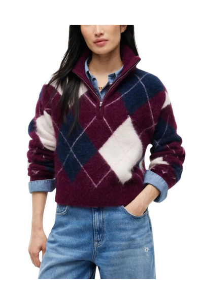 Tommy Hilfiger Γυναικείο Πουλόβερ Βυσσινί Tommy Jeans DW0DW23351-V11