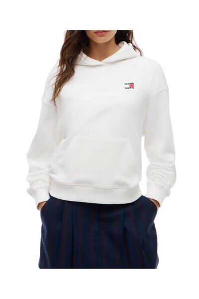 Tommy Hilfiger Γυναικείο Φούτερ Λευκό Tommy Jeans DW0DW23402-YBL