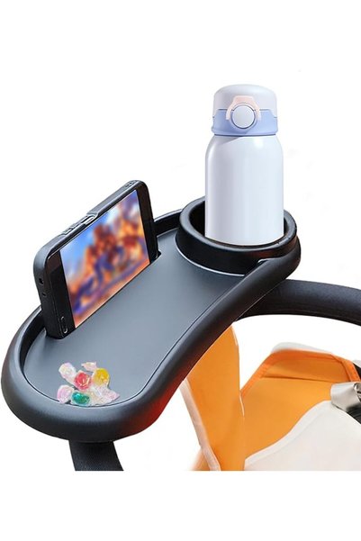 GENERAL Universal Stroller Snack Tray with Cup Holder - Travel-Friendly 3-in-...