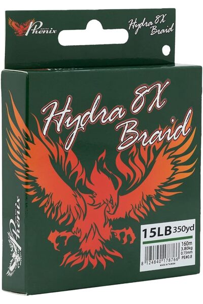 coco phenix فينيكس رودز X8 PE MOSSGRN 15 رطل 175 ياردة (160 متر) خيط مضفر