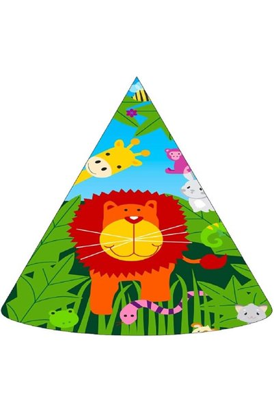 Wanna Party WP Jungle Animal Hats - 8pc