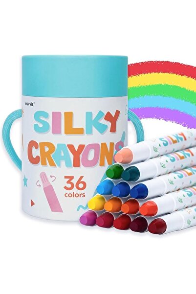 Generic Twistable Silky Crayons for Toddlers 1-3, 36 Colors Easy Grip