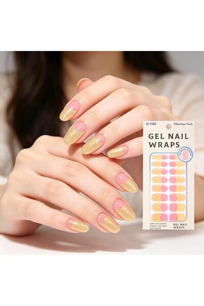 BlinkingNails لاصقات أظافر بدون جل UV، شرائط طلاء أظافر ذاتية اللصق للنساء، ط...