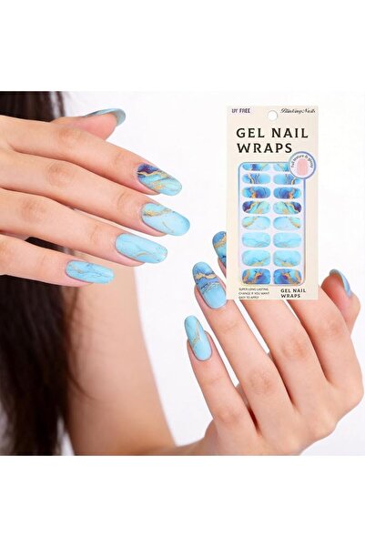BlinkingNails لاصقات أظافر بدون جل UV، شرائط طلاء أظافر ذاتية اللصق للنساء، ط...