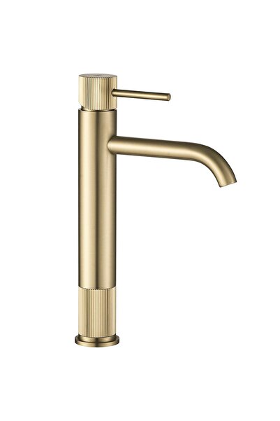Rea Μπαταρία Νιπτήρα Lungo Stripe Brush Gold