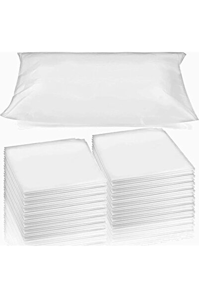 Aputue Disposable Pillow Cases, 20 PCS White Non Woven Fabric, Soft Satin Pil...