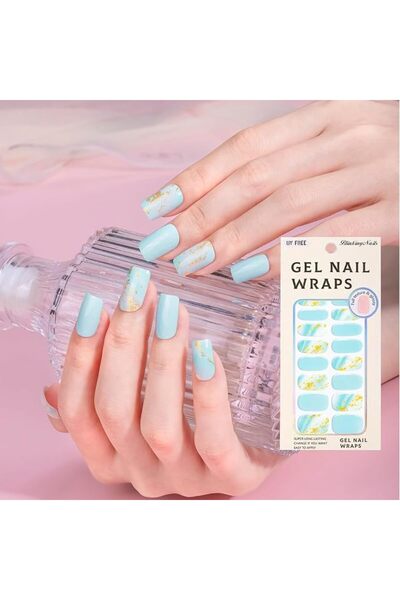 BlinkingNails لاصقات أظافر بدون جل UV، شرائط طلاء أظافر ذاتية اللصق للنساء، ط...