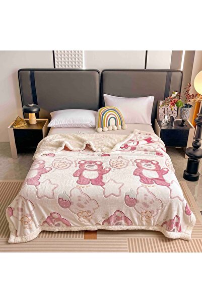 JOJO HOME Patura cocolino cu blanita, 200x230cm, cu imprimeu