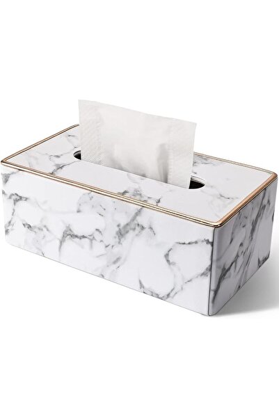 GENERAL Gursey Rectangular Tissue Box Cover, Rectangular Pu Leather Tissue Bo...