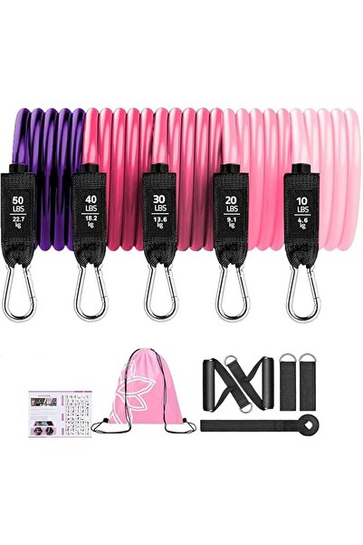 LEFAFA Resistance Bands Set, 150LBS Exercise Bands with Handles for Men and W...