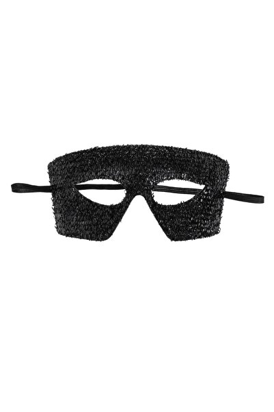 DD SHOP Masca Deghizare Neagra cu Tinsel pentru Barbati 19.5cm - Masti Halloween