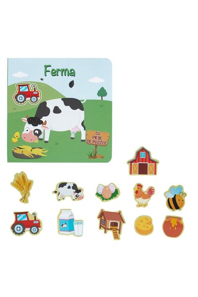 DD SHOP Carte tip Puzzle cu Animale de la Ferma - Carti Jucarii, Produse Scoala
