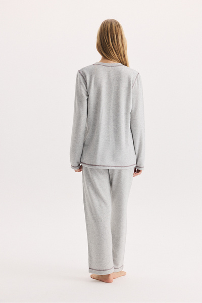 Etoile 100% Cotton Fabric Long Sleeve Pajama Set 27413