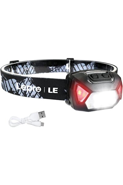 LEPRO Headlamp Rechargeable Super Bright, LED Head Lamp with 6 Modes for Camp...