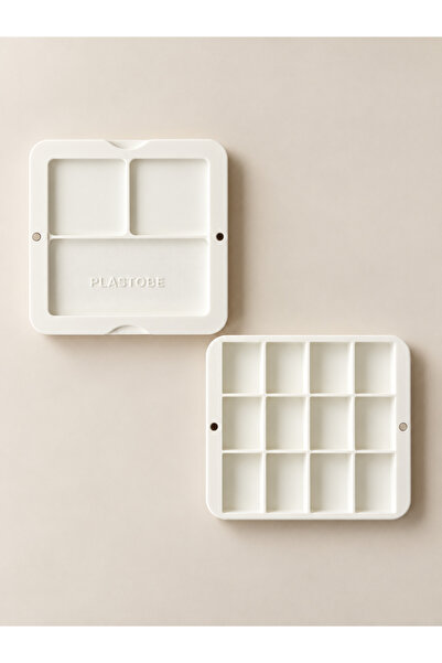 PLASTOBE Full Pan Tam Tablet Paint Box with Palm Magnets, 12 Compartments, Bi...