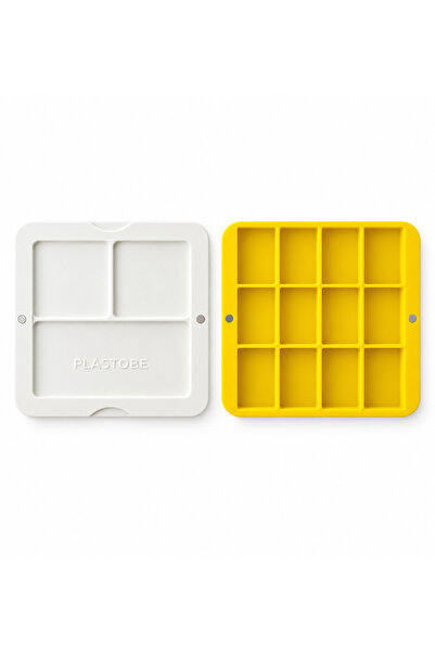 PLASTOBE Full Pan Tam Tablet Paint Box with Palm Magnets, 12 Compartments, Bi...