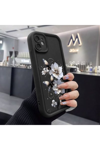 CHICASELUX Vivo Y29 4g Compatible Flower and Butterfly Pattern Phone Case, Silicone Shockproof