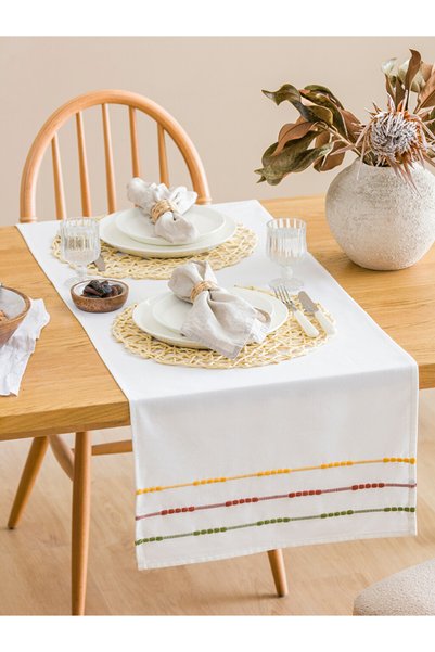LC Waikiki Stripe Embroidered Runner 45X150 cm