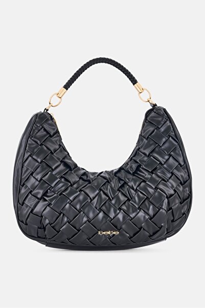 Bebe Women Brand Logo Shoulder Bag, Black