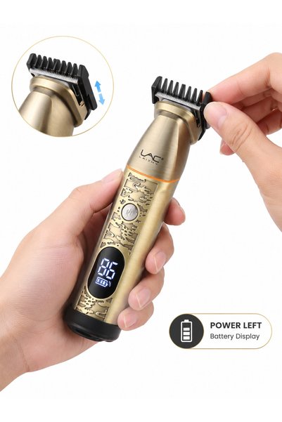 LAC LAICHY LAICHY 5-in-1 Men’s Electric Grooming Kit, LED Power Display, Charging & Storage Dock, Multi-functional Trimmer for Hair, Beard, Nose Hair, Home Grooming Set