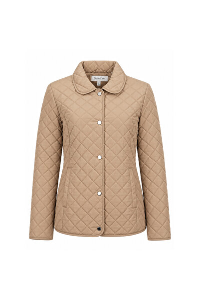 Calvin Klein Quilted CW522584-BIR Kadın Mont Bej