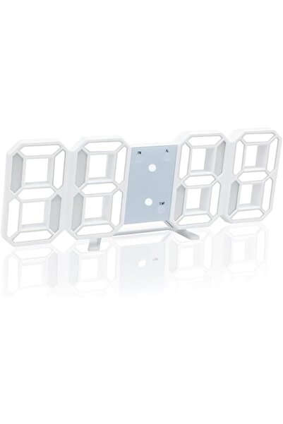 GENERAL ساعة رقمية ثلاثية الأبعاد LED للحائط مع منبه لغرفة النوم والمكتب والم...
