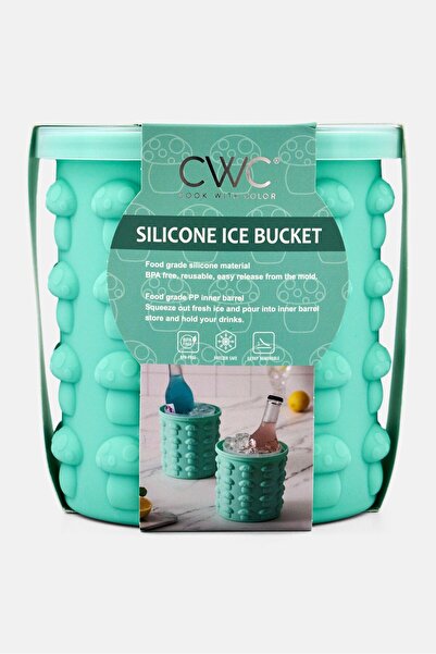 Cook With Color Silicone Ice Cube Maker Bucket, Mint Green