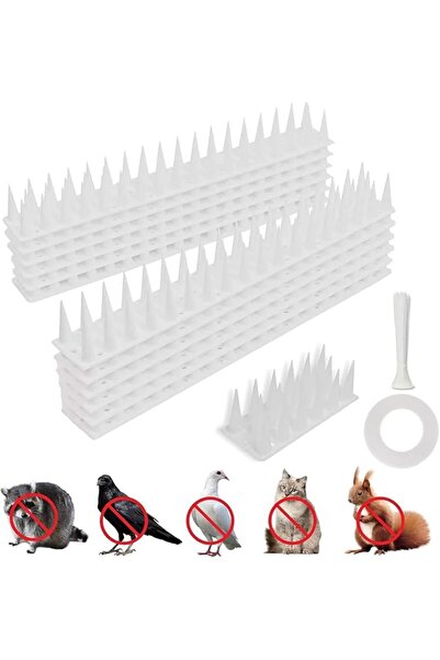Paporich 12 Pack Bird Spikes, Plastic Fence Spikes for Small Birds Pigeon Squ...