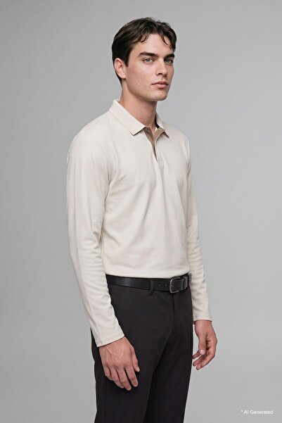 DeFacto Regular Fit Polo Collar Long Sleeve Basic Sweatshirt I0461Ax26Wn
