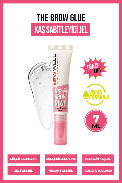 New Well The Brow Glue Crazy Lift Extra Strong Hold Kaş Sabitleyici Jel 7 ml