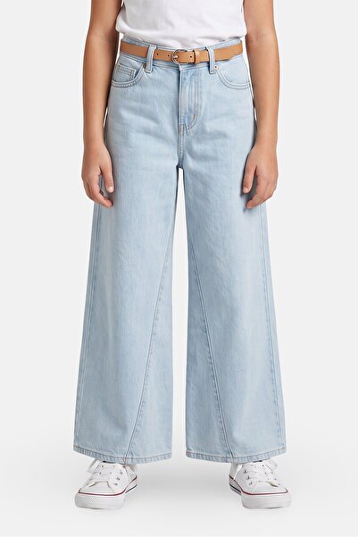 Levi's Kids Girl Washed Non Stretchable Jeans, Light Blue