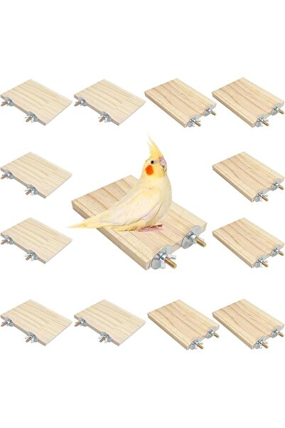Kathson Bird Perch Parrot Stand Cage Accessories Natural Wooden Stick Paw Gri...