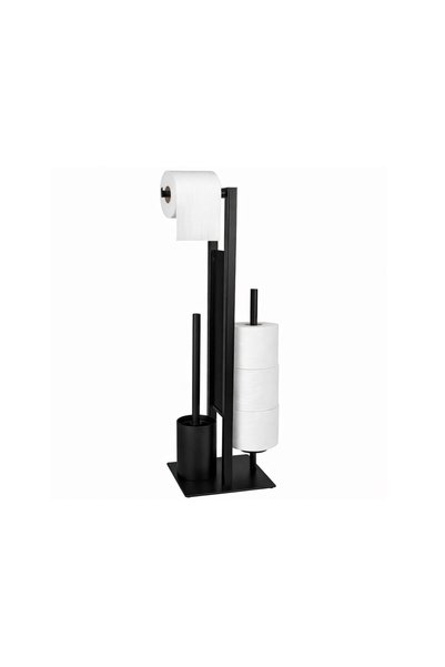 verk group Toilet paper holder with toilet brush, freestanding, steel, 68 x 1...
