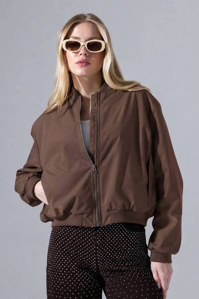 KADIN İÇ ASTARLI BOMBER MODEL YAĞMURLUK CEKET