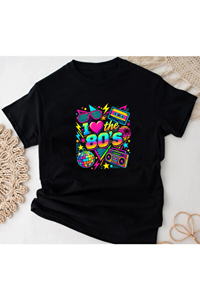 SUNFREE 80's Retro Trend Mix Printed Oversized Basic Unisex Cotton Short Slee...