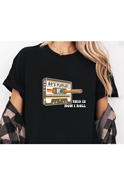 SUNFREE 80's Retro Trend Mix Printed Oversized Basic Unisex Cotton Short Slee...