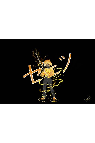 OEM Постер Зеницу Агацума от Kimetsu No Yaiba, 61x90 см, poster6499