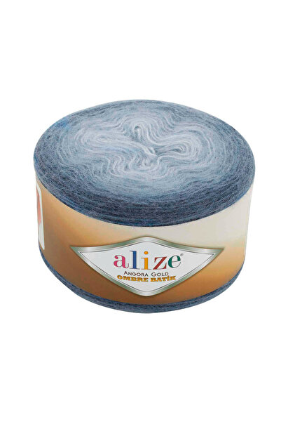 Alize Angora Gold Ombre Batik Yünlü Örgü İpi %20 Yün 01 Süper İnce 150 Gr 825 Mt