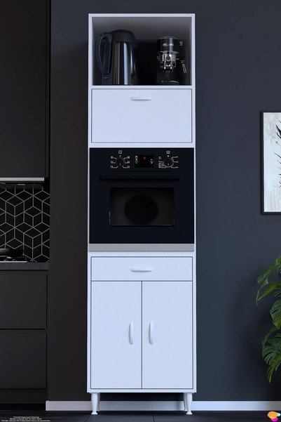 Modilayn ADAM Ankastre Fırın Dolabı 60x239,7 cm Boyutunda - Çekmece, Kapak ve...