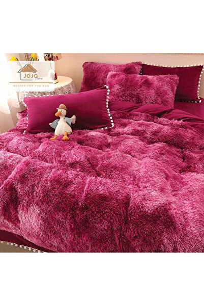 JOJO HOME Set lenjerie cocolino fluffy, super pufoasa, 6 piese, cearceaf de p...