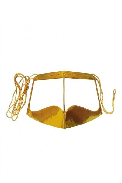 Generic (1PCS) Emirati Metallic Gold Battulah Niqab Mask - Traditional Arabia...