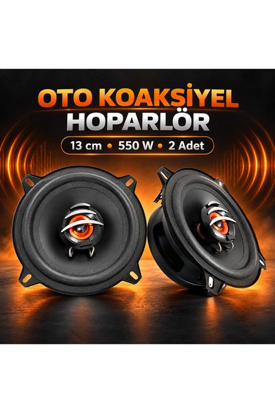NSL-TEKNOLOJİ 13cm Oto Hoparlör Koaksiyel 550w Tweeterli 2 Adet