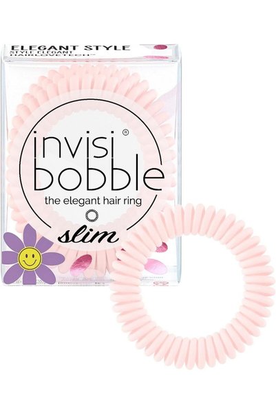 INVISIBOBBLE Το Κομψό Λαστιχάκι Μαλλιών Hairlovetech Slim - Ροζ (3 τεμάχια)